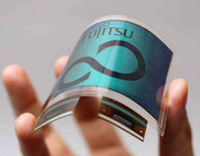 A Film-Substrate Display Prototype by Fujitsu