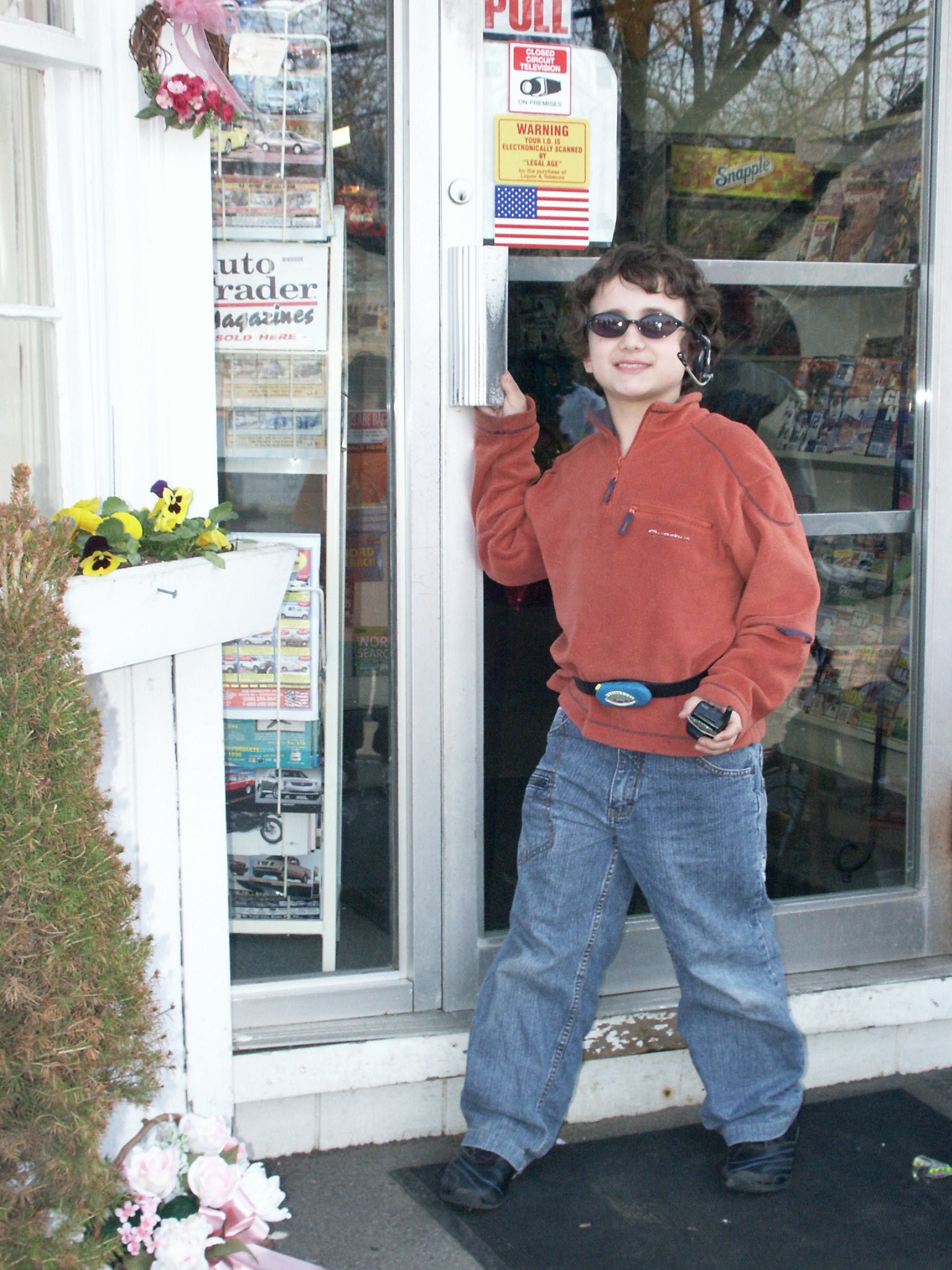 Photo of boy at general store.