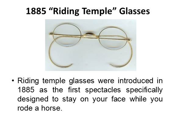 1885 Riding Temple Glasses